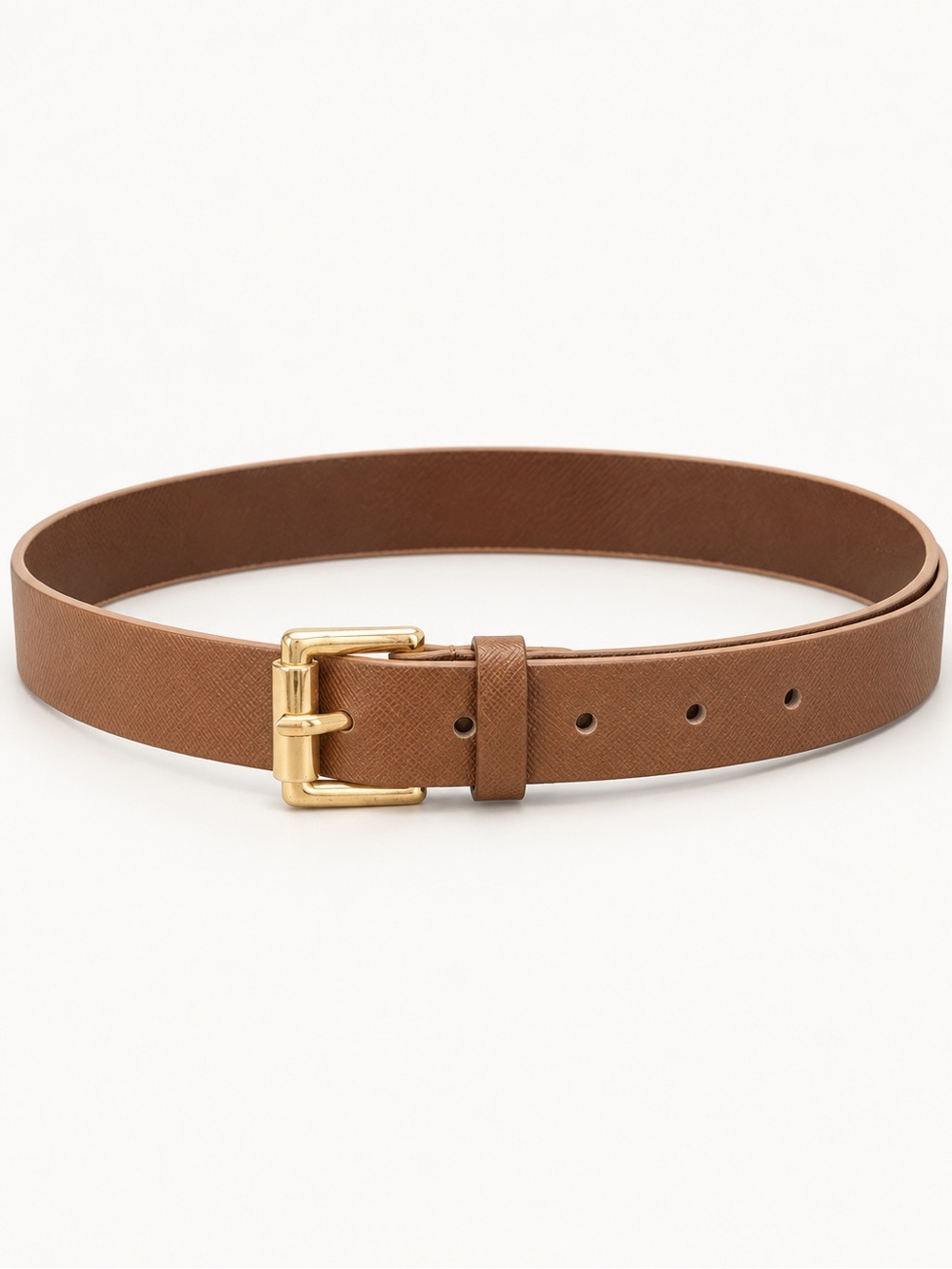 Michael Kors Cognac Brown Belt Gold Buckle Size 2